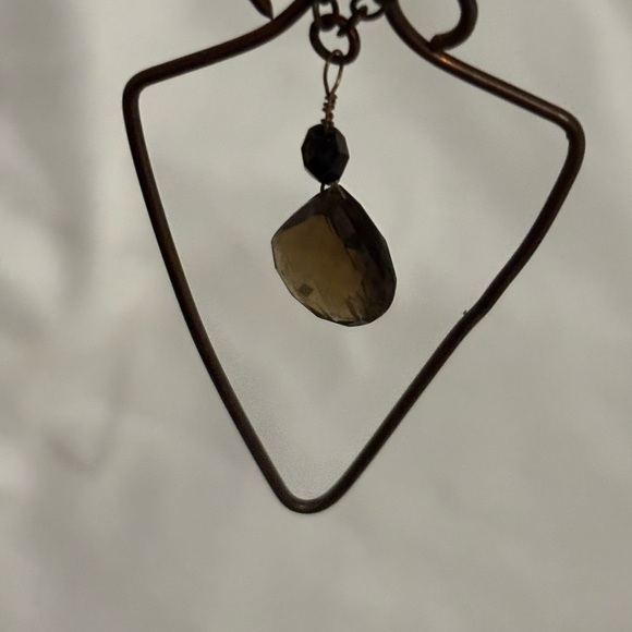 Elegant smoky topaz  Teardrop Earrings - Picture 5 of 5